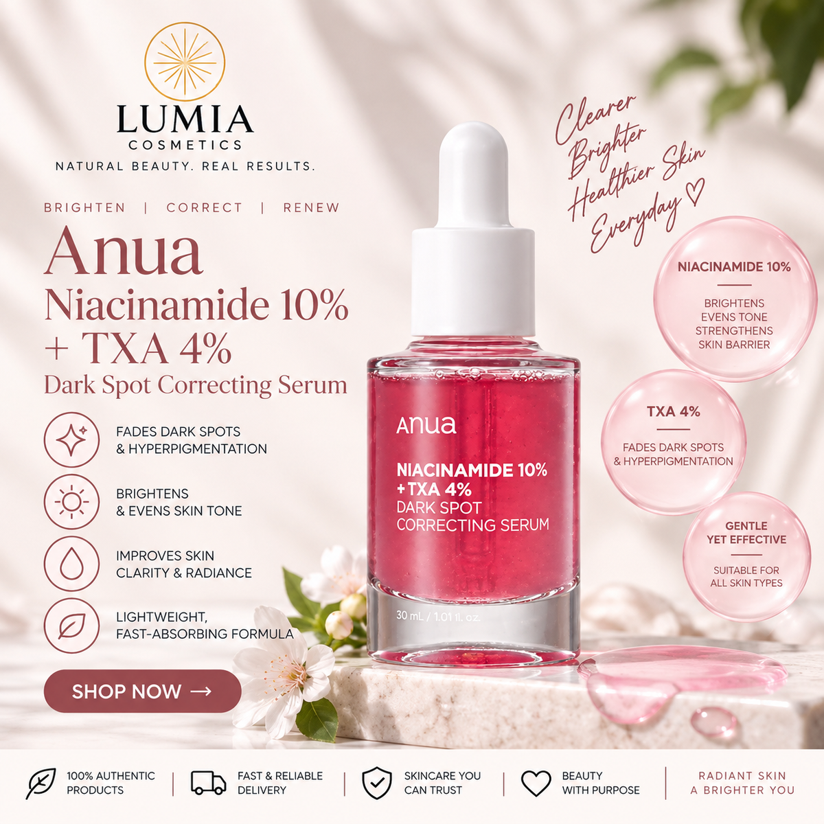 Anua Niacinamide 10% + TXA 4% Dark Spot Correcting Serum