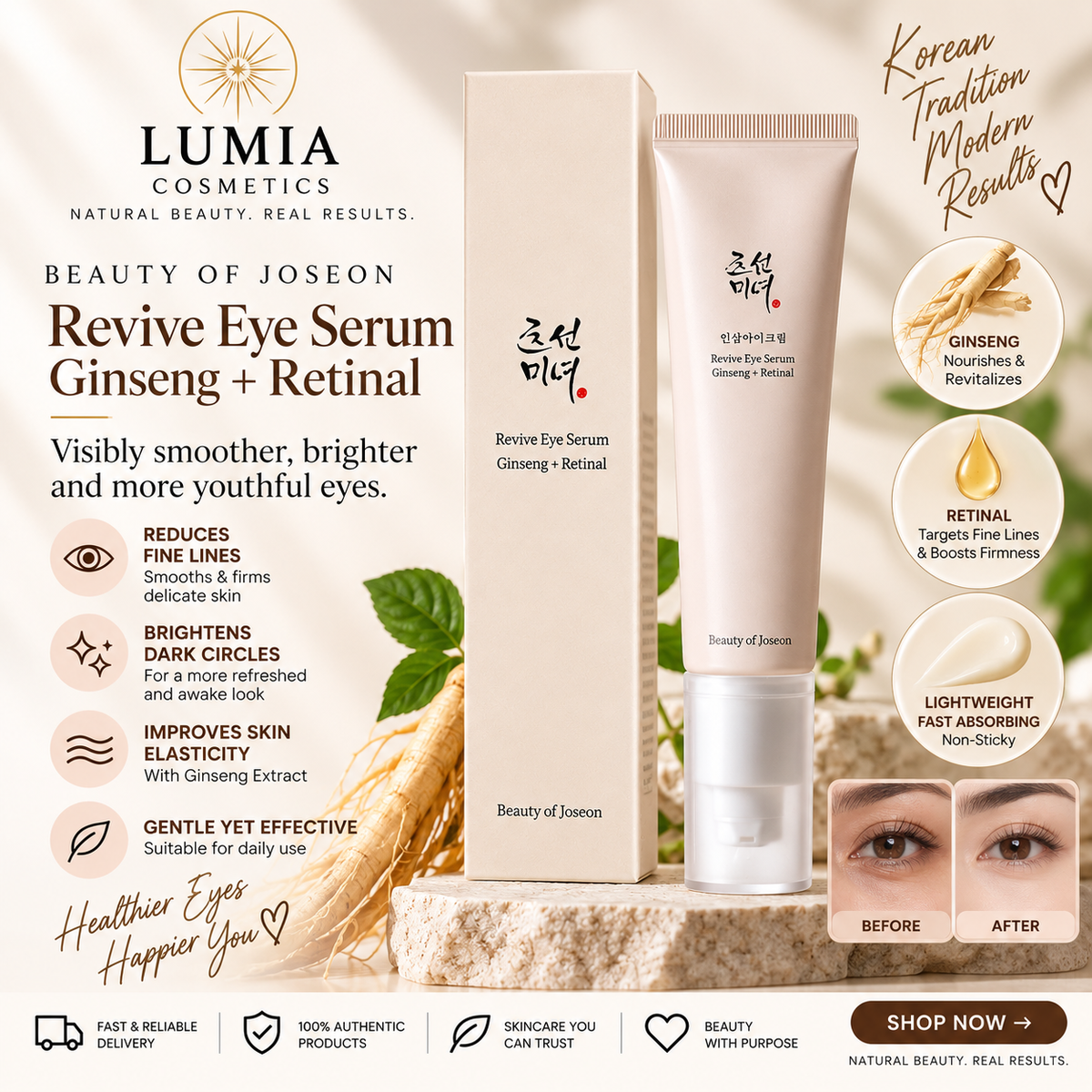 Beauty of Joseon Revive Eye Serum features and benefits