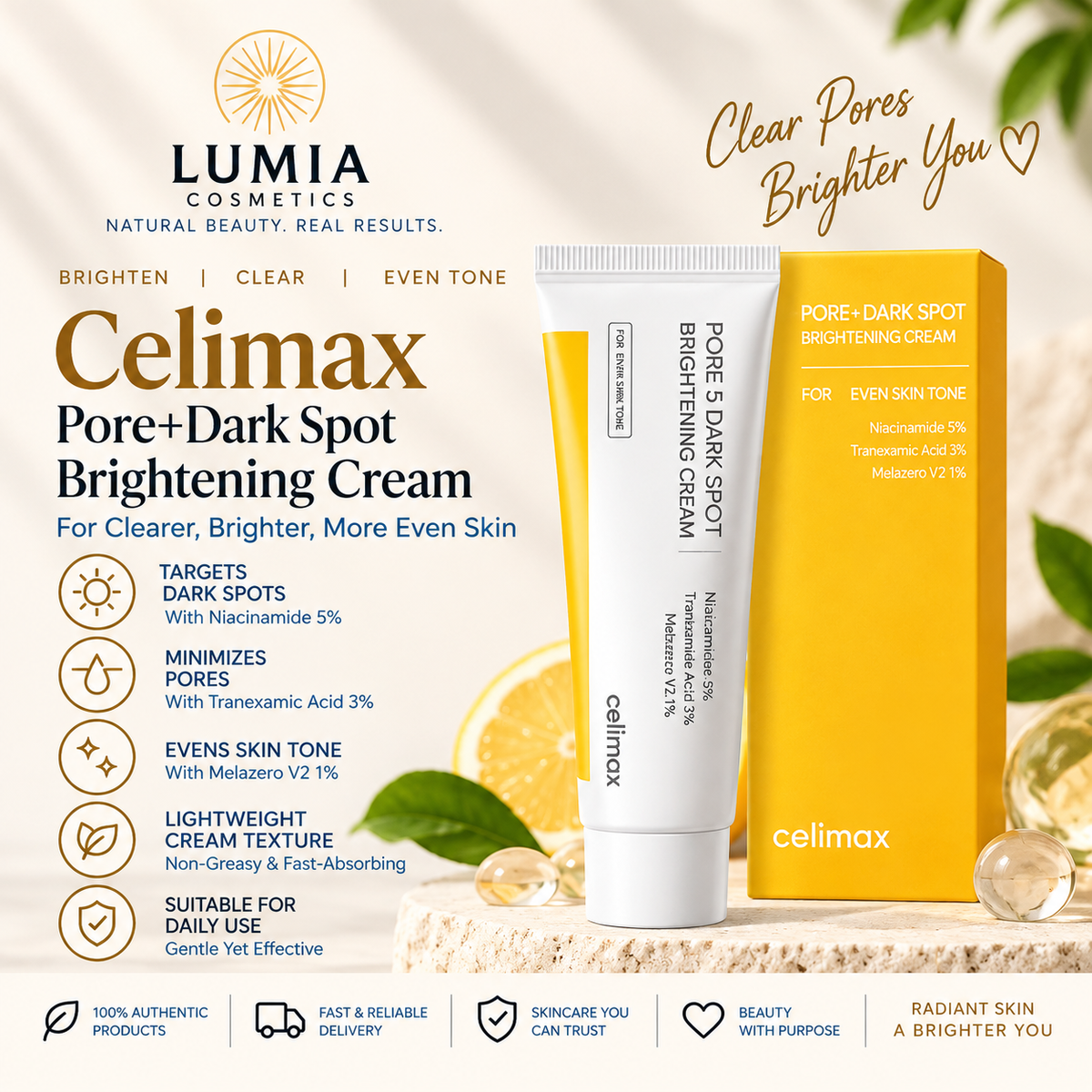Celimax Pore & Dark Spot Brightening Cream