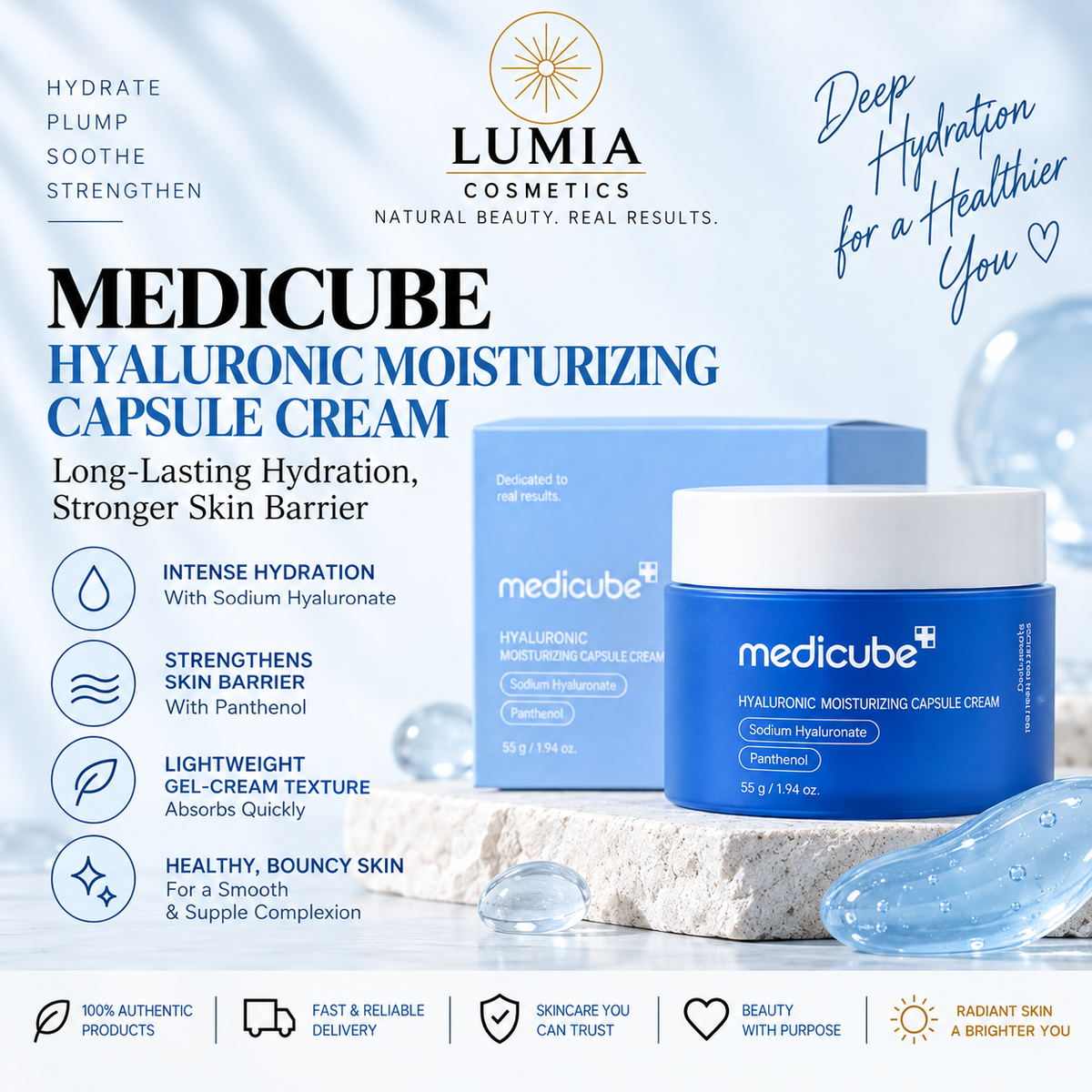 Medicube Hyaluronic Moisturizing Capsule Cream 55g