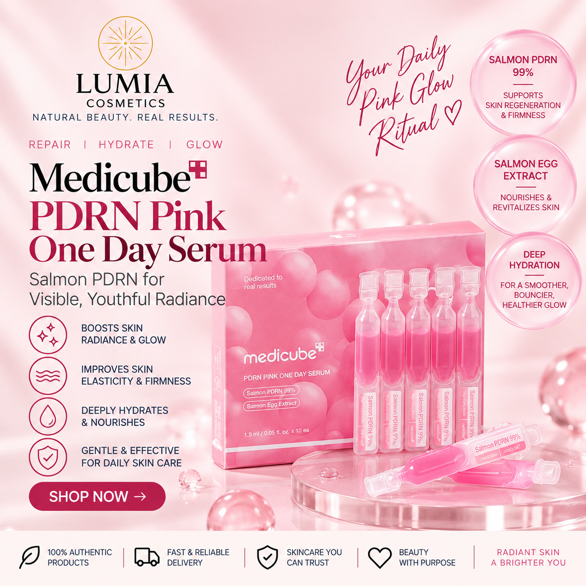 Medicube PDRN Pink One Day Serum (1.5ml x 10ea)