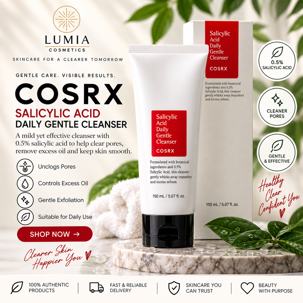 COSRX Salicylic Acid Daily Gentle Cleanser